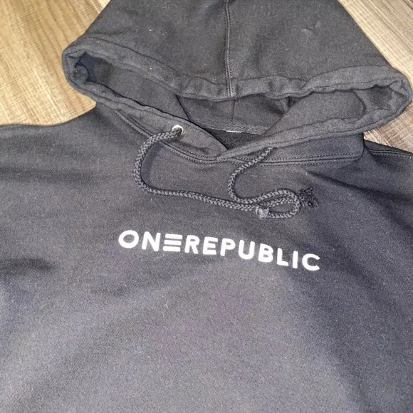 One Republic men's  Black Graphic Hoodie - Picture 3 of 8